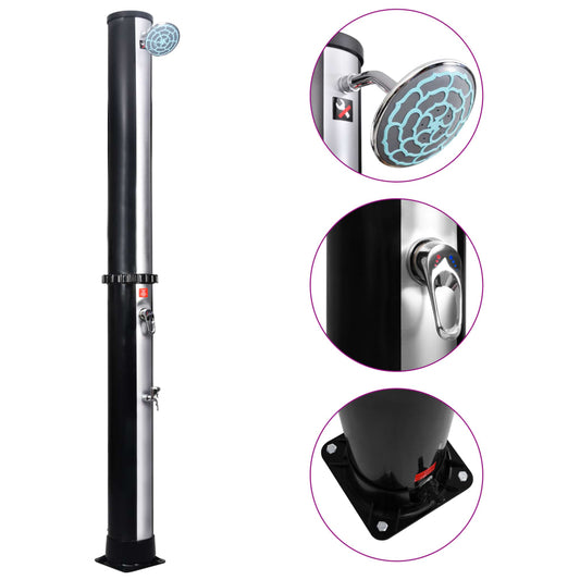 Outdoor Solar Shower with Shower Head and Faucet 10.6 gal