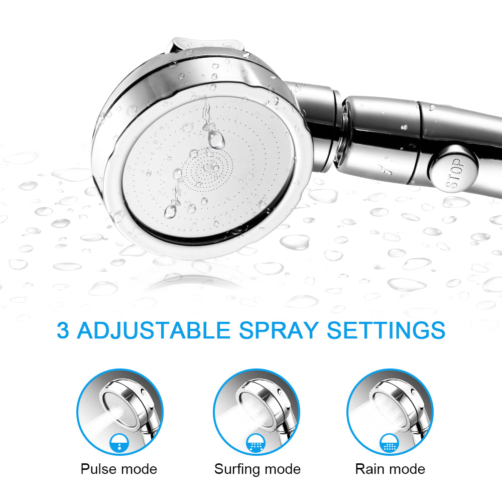 Adjustable Water Saving Shower Head Three Mode